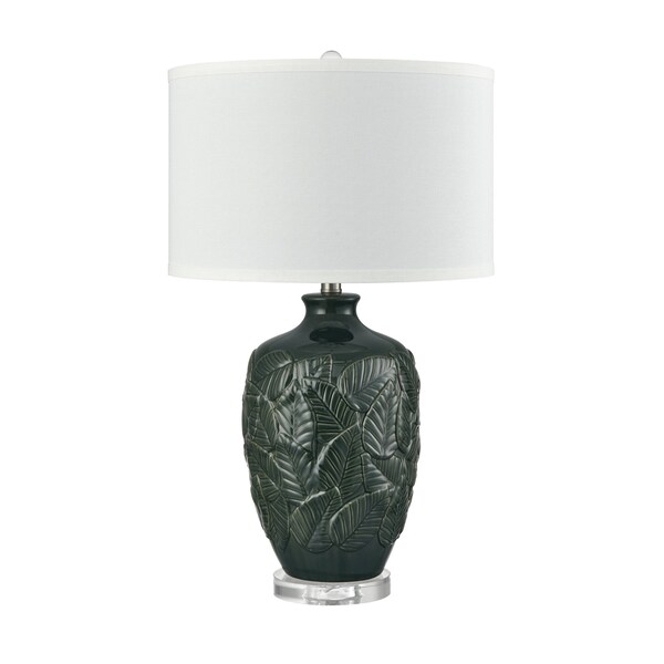 Goodell 275'' High 1Light Table Lamp, Green Glaze
